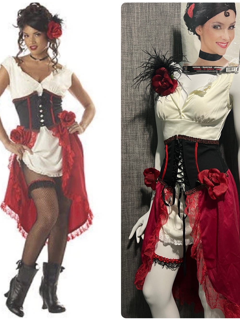 California Costumes Cantina Gal Seniorita Day of Dead Costume Small + Wig Small